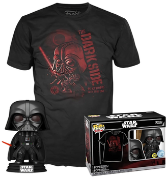 Набір фігурок Funko Pop! & Tee Disney Star Wars Фігурка Дарта Вейдера Bobble-Head + футболка розмір L 76898 (889698768986)