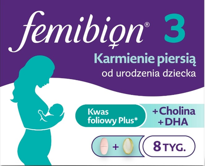 Suplement diety Femibion 3 Karmienie piersią 56 tabletek + 56 kapsułek (8006540606957)