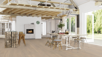 Паркетна дошка Floor`360 Дуб WARM COTTON 1-смугова Лак