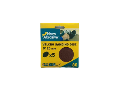 Коло абразивне NovoAbrasive без отворів 5шт P80 самозачепне 125мм