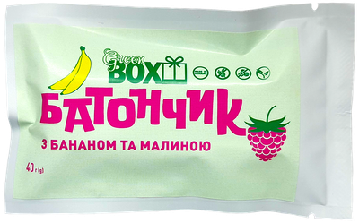 Батончик Green Box «з Бананом та Малиною» 40г