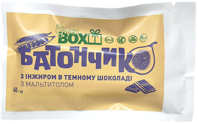 Батончик Green Box «з Інжиром» в темному шоколаді 40г