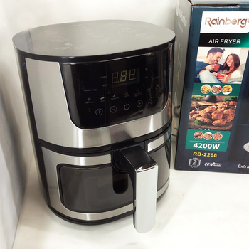 Аерогриль Rainberg RB-2268 4200W аерофрітюрниця безолійна без олії з регулюванням температури 8 л