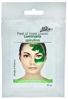 Альгінатна маска Ламінарія і спіруліна — проти старіння / Anti-Ageing mask Laminaria&Spirulina, ТМ Mila, Франція, 25 г