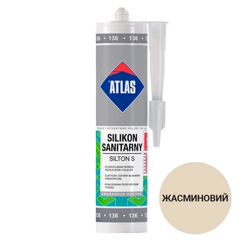 Герметик силіконовий Atlas Silton S санітарний 118 жасминовий 280 мл