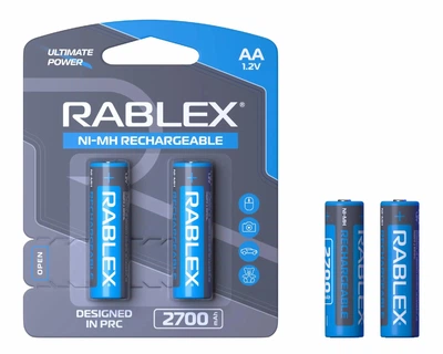 Акумулятор Rablex HR06/AA 2700mAh, на блістері 2шт (ціна за 2шт)
