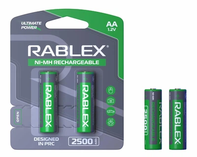 Акумулятор Rablex HR06/AA 2500mAh, на блістері 2шт (ціна за 2шт)