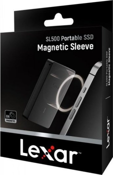 Kieszeń zewnętrzna MagSafe Lexar SSD SL500 Black (LSL500XSLEEVE-RNBNG)