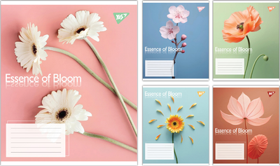 Набір зошитів учнівських Yes Essence of Bloom А5 24 аркуші Клітка 20 шт (767717)
