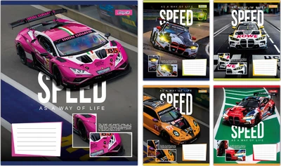 Набор тетрадей ученических 1 Вересня Speed as a way of life А5 24 листа Линия 20 шт (768017)