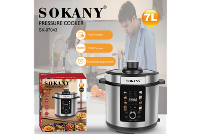 Мультиварка-скороварка Sokany SK-07043 7 л | Электрическая скороварка 1500 Вт с антипригарной чашей и программами приготовления