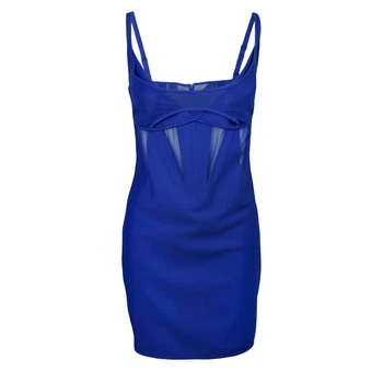 Корсетное платье женское H&M х Mugler Синий 2XL 061224-056820