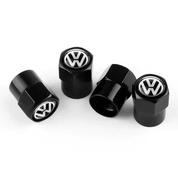 Колпак вентиля колеса Volkswagen 4 шт Тюнинг Черные