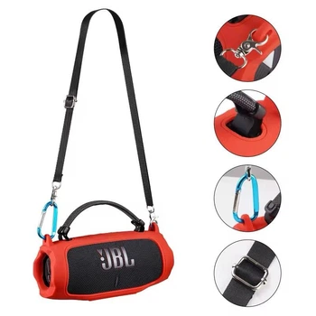 Силиконовый чехол + ремень для портативной колонки JBL Charge 6 (красный)