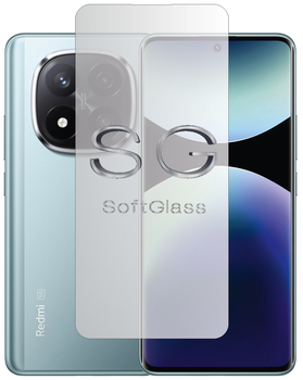 Бронепленка для Xiaomi Redmi Note 14 Pro Plus 5g на экран износоустойчивая полиуретановая SoftGlass