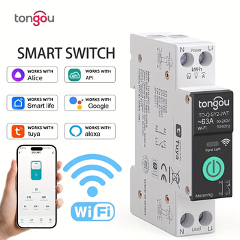 Розумний Wi-Fi автоматичний вимикач Tongou Tuya Smart Life 63А на DIN рейку