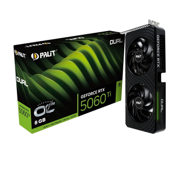 Видеокарта GF RTX 5060 Ti 8GB GDDR7 Dual OC Palit (NE7506TT19P1-GB2062D)