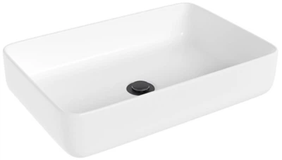 Раковина Helmken 48750000 50 см белая + донный клапан Click-Clack черный матовый