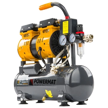 Компресор Powermat PM-KBO-6T, поршневий компресор, компресор для майстерні, компресор безмасляний