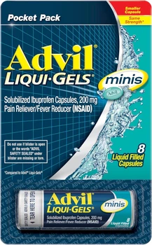 Жарознижувальний та знеболюючий засіб Advil liqui gels, 200 мг 8 капсул