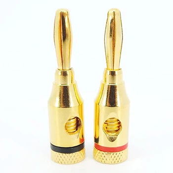 Штекеры коннекторы разъем типа Банан Alitek Banana Plug Gold (комплект 2 шт.) (48865)