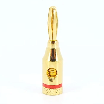 Штекер коннектор разъем типа банан Alitek Banana Plug Gold/Red ring (48864)