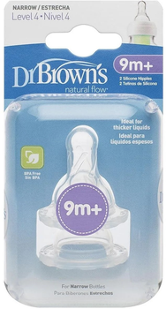 Соска для пляшечки Dr. Brown's Standard Level 4 +9 місяців 2 шт (072239304907)