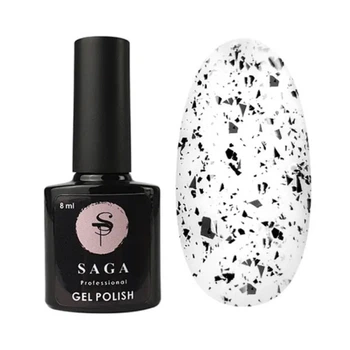 Топ для гель-лаку Saga Professional Top 05 з чорними пластівцями 8 мл (2100994235230)