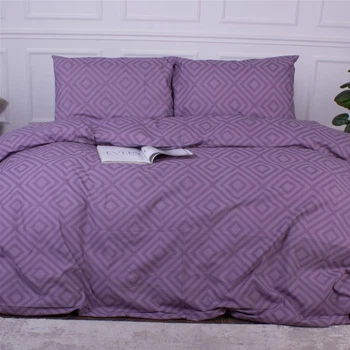 Комплект постільної білизни MirSon Ranforce Elite Євро 200х220 см 17-0626 Geometry Purple Ранфорс (2200008205225)