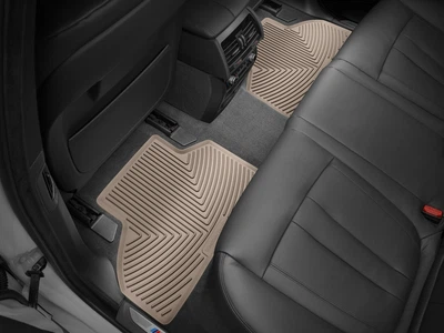 Коврики резиновые второго ряда Audi Q8 2017 - 2025 бежевый WeatherTech W692TN