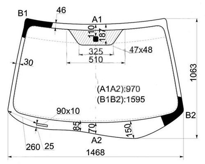 Скло лобове Securit для HONDA CRV 12-17 4011AGAV
