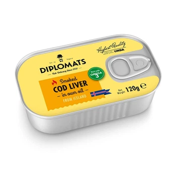Печень трески DIPLOMATS 120г ж/б