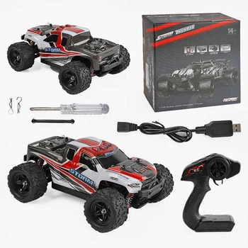 Машина на радіокеруванні HS 18301 /302 акумулятор 7.4 V, USB-кабель, пульт 2.4 G, протиударний корпус, гумові шини, швидкість до 36 км/г, в коробц