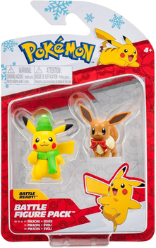 Zestaw Jazwares Holiday Pikachu #4 and Holiday Eevee #1 2 szt (191726440659)