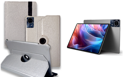 Чохол Spinner360 для планшета Teclast T65 Max, колір Silver
