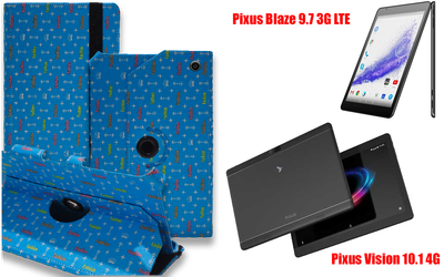 Чохол Spinner360 для планшета Pixus Blaze 9.7 3G LTE, Vision 10.1 4G, колір Feshn Blue