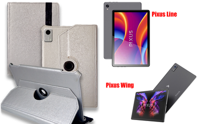 Чехол Spinner360 для планшета Pixus Line, Pixus Wing, цвет Silver