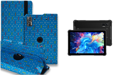 Чехол Spinner360 для планшета DOOGEE R08, цвет Feshn Blue
