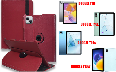 Чехол Spinner360 для планшета DOOGEE T10, T10E, T10s, T10W, цвет Bordo