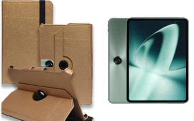 Чехол Spinner360 для планшета OnePlus Pad, Pad 2, Pad Go, Pad Pro, цвет Gold