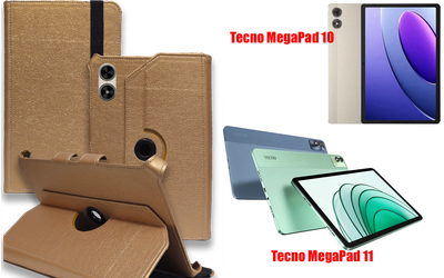 Чехол Spinner360 для планшета Tecno MegaPad 10, MegaPad 11, цвет Gold
