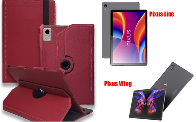 Чохол Spinner360 для планшета Pixus Line, Pixus Wing, колір Bordo