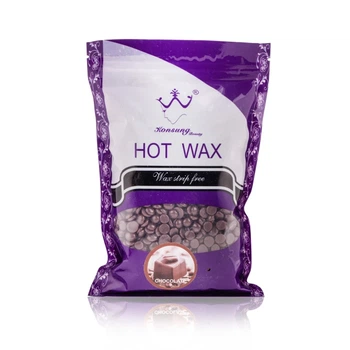 Цветной воск в гранулах Hot Wax 300 грамм Коричневый для ног, рук, тела, бикини, подмышек, шеи и декольте, ягодиц, спины