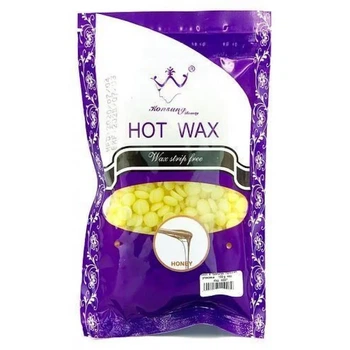 Цветной воск в гранулах Hot Wax 300 грамм Желтый для ног, рук, тела, бикини, подмышек, шеи и декольте, ягодиц, спины