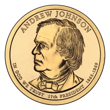 Монета США 1 доллар 2011 P «17-й Президент Эндрю Джонсон» UNC (KM#499)