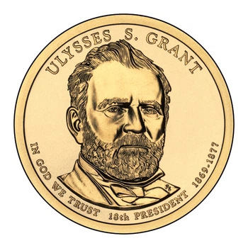 Монета США 1 доллар 2011 D «18-й Президент Ули Грант» UNC (KM#500)