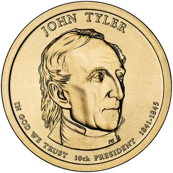 Монета США 1 доллар 2009 D «10-й Президент Джон Тайлер» UNC (KM#451)