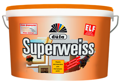 Суперстойкая виниловая краска Dufa Superweiss D4 белая 10 л