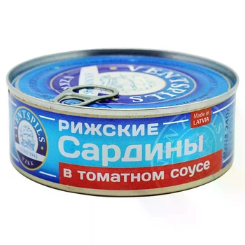 Сардина VЕNTSPILS в томатном соусе 240 г