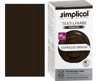 Барвник у рідині Simplicol Espresso-Braun коричневий фарба для тканин одягу